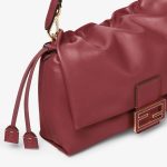 FENDI Mamma Baguette Medium Burgundy nappa leather bag - Image 4